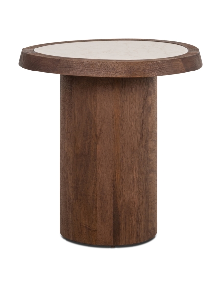 Botticino Marble Side Table MELROSE - Richmond