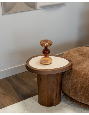 Table d'Appoint Marbre Botticino MELROSE - Richmond