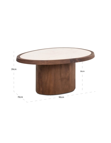 Table Basse Marbre Botticino MELROSE - Richmond