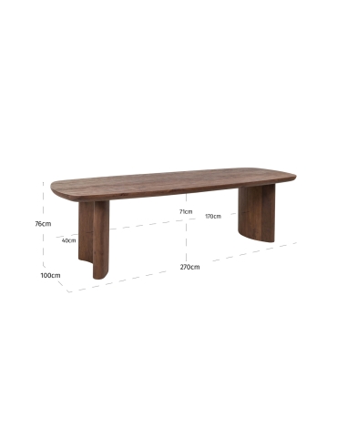 Table à Manger Rectangulaire Manguier BALDWIN 270