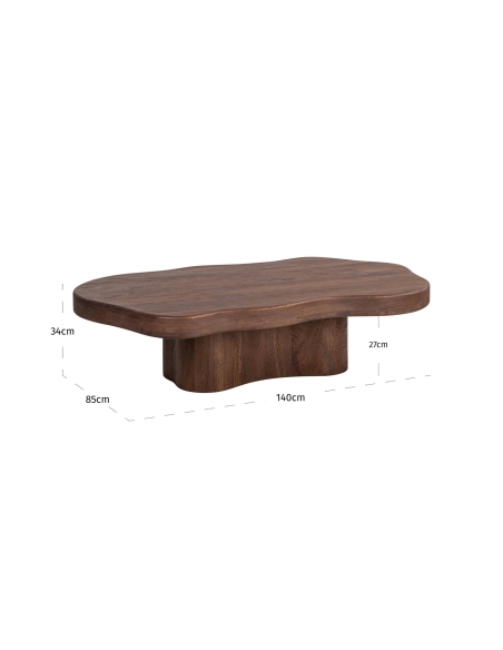Free-Form Mango Wood Coffee Table SHERMAN - Richmond