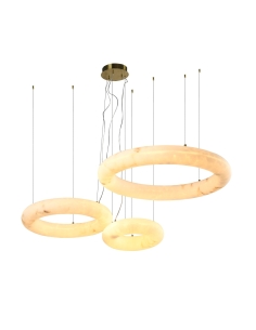 3-Ring Alabaster Effect Chandelier THALORA - Richmond