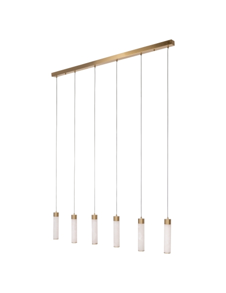 Lineaire hanglamp Albast 6 Lichten ELARIS