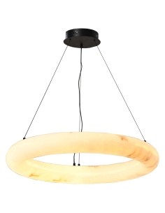 White Alabaster Effect Ring Chandelier SOLMIRA - Richmond 2