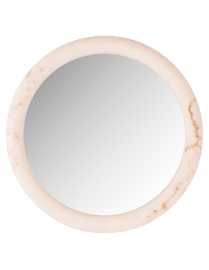 Ronde verlichte spiegel met albastlook ORAVELLE 800
