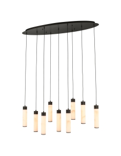 Linear 9-Light Bronze Chandelier CHAVINE - Richmond