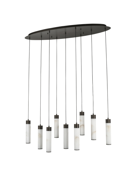 Lampadario lineare a 9 luci Bronzo CHAVINE - Richmond