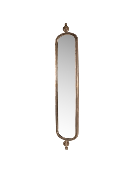 Antique Brass Elongated Oval Wall Mirror HASTING
