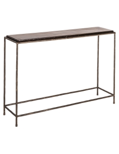 Console Verre Fumé Structure Métal Bronze VILLANO