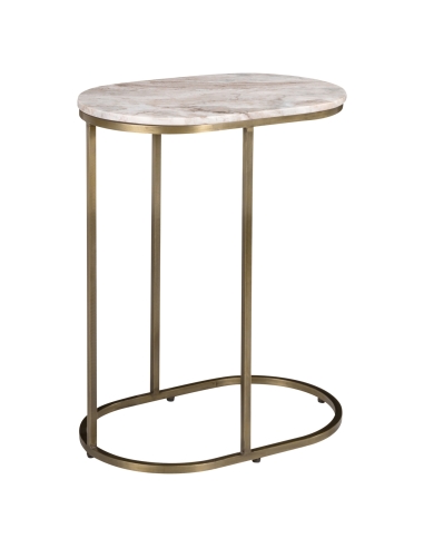 Pink Marble Gold Sofa Side Table BOTTEGA