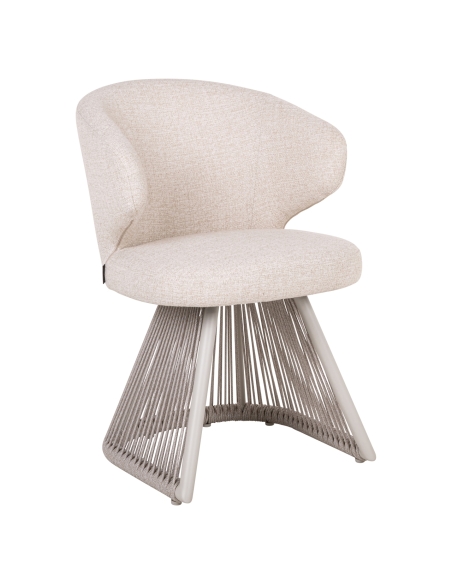 Buiten eetkamerstoel beige touw NUBA