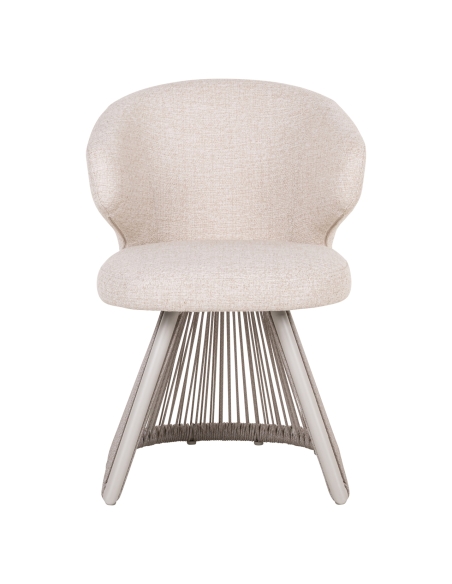 Buiten eetkamerstoel beige touw NUBA