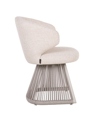 Outdoor Dining Chair Beige Rope NUBA