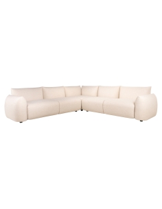 Modulares Ecksofa für den Außenbereich Beige DAWSON