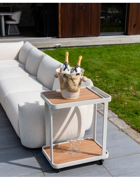 Canapé d'Angle Modulaire d'Extérieur Beige DAWSON