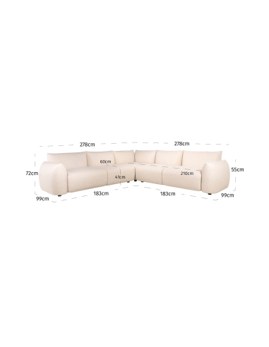 Beige Modular Outdoor Corner Sofa DAWSON