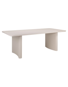 Light Beige Aluminum Outdoor Dining Table SENZA