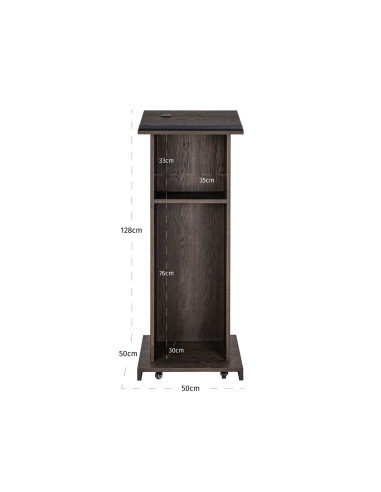 Pupitre de Conférence sur Roulettes Chêne Brun RITZ