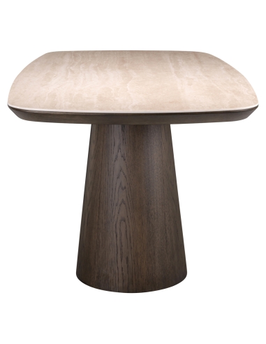 Mesa de Jantar em Cerâmica Efeito Travertino RITZ