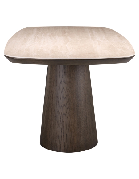 Travertine Effect Ceramic Dining Table RITZ