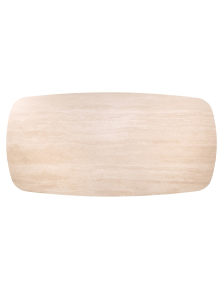 Travertine Effect Ceramic Dining Table RITZ