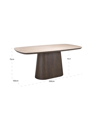 Mesa de Jantar em Cerâmica Efeito Travertino RITZ