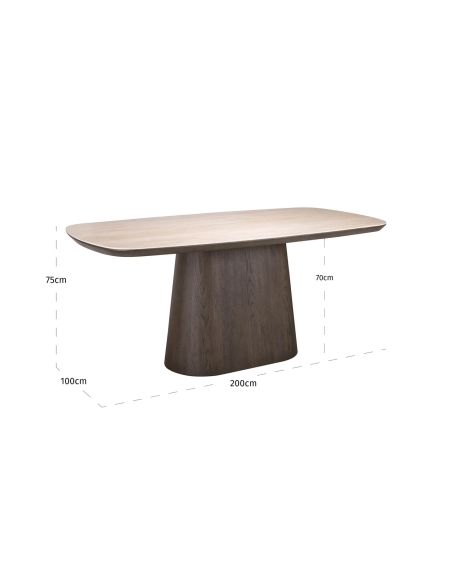 Travertine Effect Ceramic Dining Table RITZ