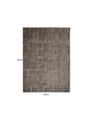 Gesneden wollen tapijt Amandel 200x300 CORTESIN