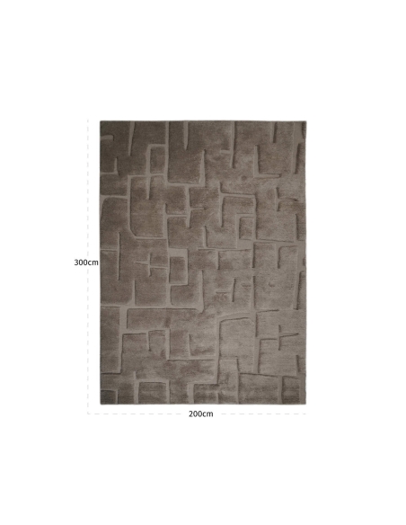 Sculpted Wool Rug Almond 200x300 CORTESIN