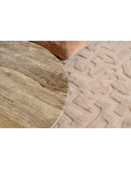Tapis en Laine Motif Abstrait Beige 200x300 LA GOMERA