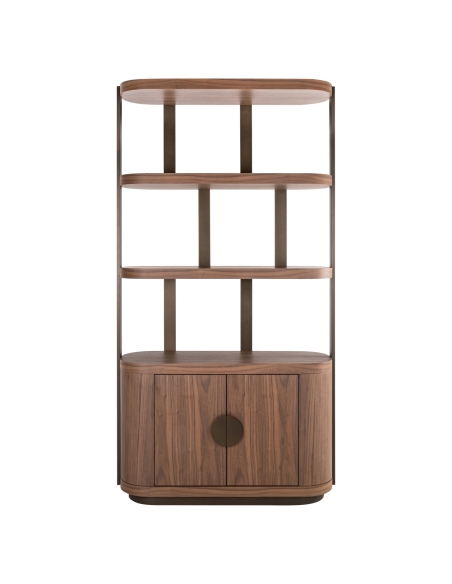 Vitrine Ouverte et Rangement en Noyer WINDSOR