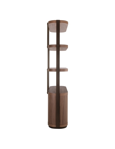 Vitrine Ouverte et Rangement en Noyer WINDSOR