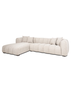 Ecksofa mit linker Chaiselongue Natur NOVARO