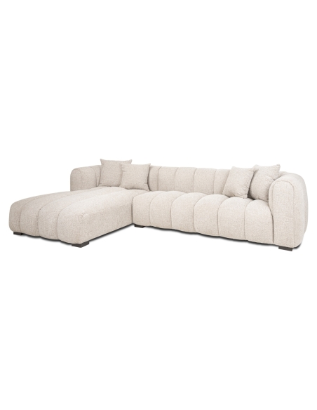 Sofá de canto chaise longue esquerdo natural NOVARO