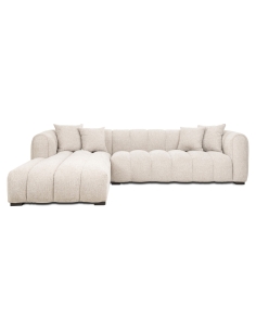 Left Chaise Longue Corner Sofa Natural NOVARO 2