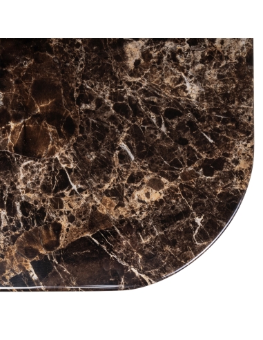 Eettafel met chocolade marmerlook 230 cm ALMUNDI
