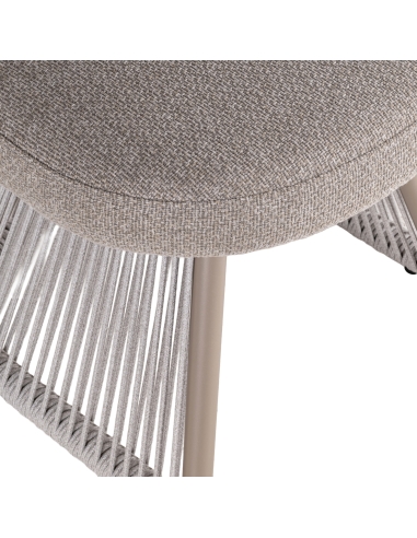 Outdoor Dining Chair Greige Rope NUBA