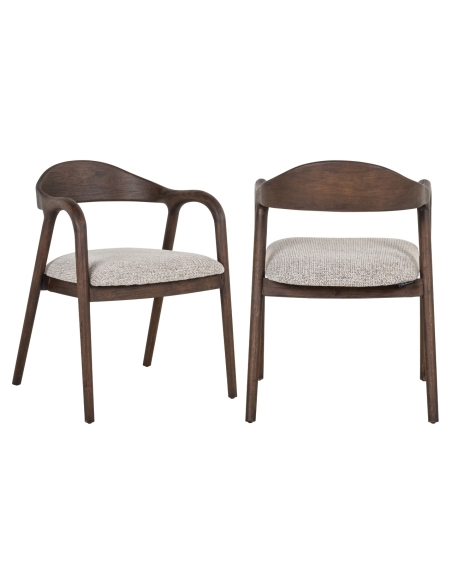 Solid Wood Dining Chair Moka MIHARA