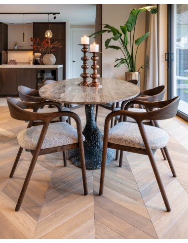 Silla de comedor de madera maciza Moka MIHARA