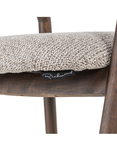 Tabouret de Comptoir Bois Massif Coloris Moka MIHARA