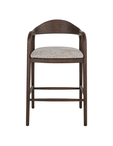 Barhocker aus Massivholz Farbe Mokka MIHARA