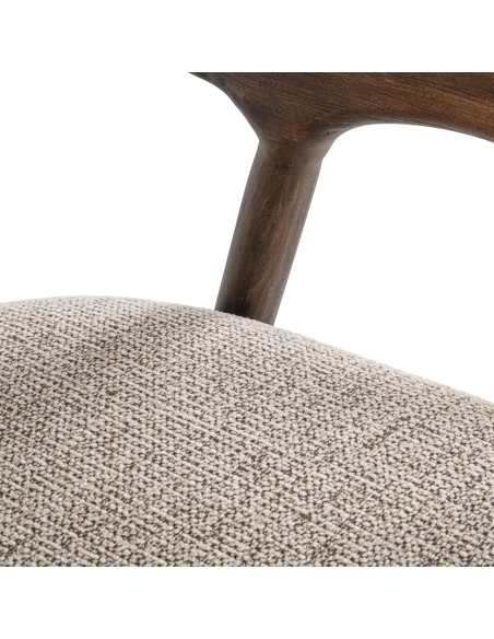 Tabouret de Comptoir Bois Massif Coloris Moka MIHARA