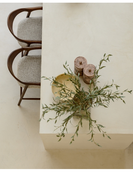 Tabouret de Comptoir Bois Massif Coloris Moka MIHARA