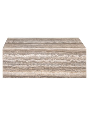 Mesa de centro Bloc en mármol natural gris DENIZLY