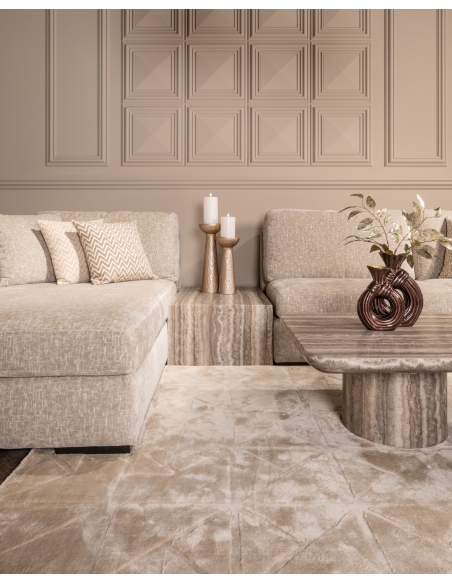 Grey Natural Marble Block Coffee Table DENIZLY
