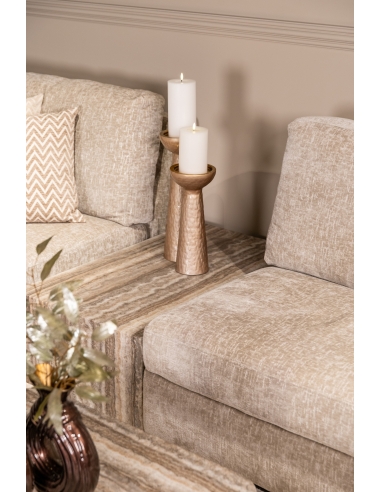 Grey Natural Marble Block Coffee Table DENIZLY
