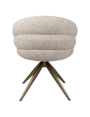 Drehbarer runder Bouclé-Stuhl Braun Cayenne ZENDAYA