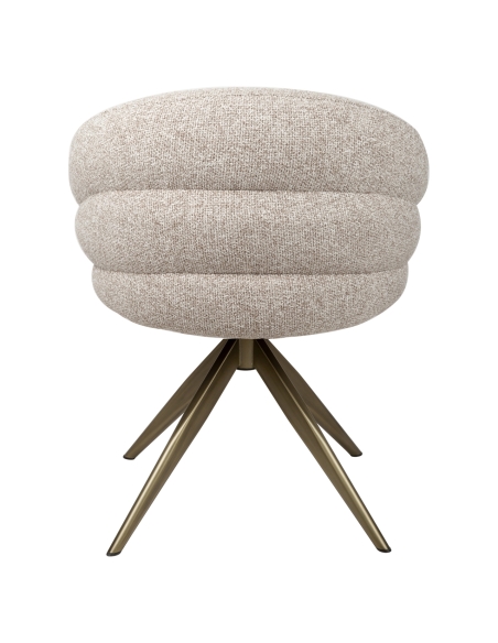 Round Swivel Chair in Brown Cayenne Bouclé ZENDAYA