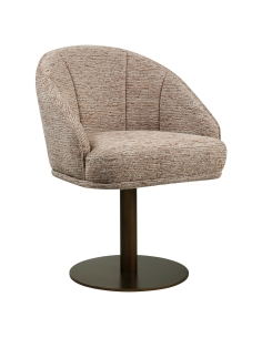 Chaise Pivotante Cannelée Coloris Moka BEVERLY 2
