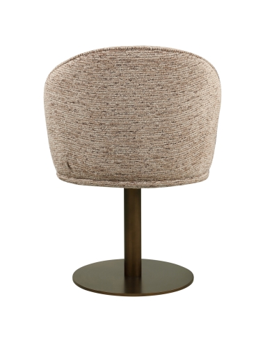 Drehbarer Rippstuhl Farbe Mokka BEVERLY